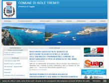 Tablet Screenshot of comune.isoletremiti.fg.it